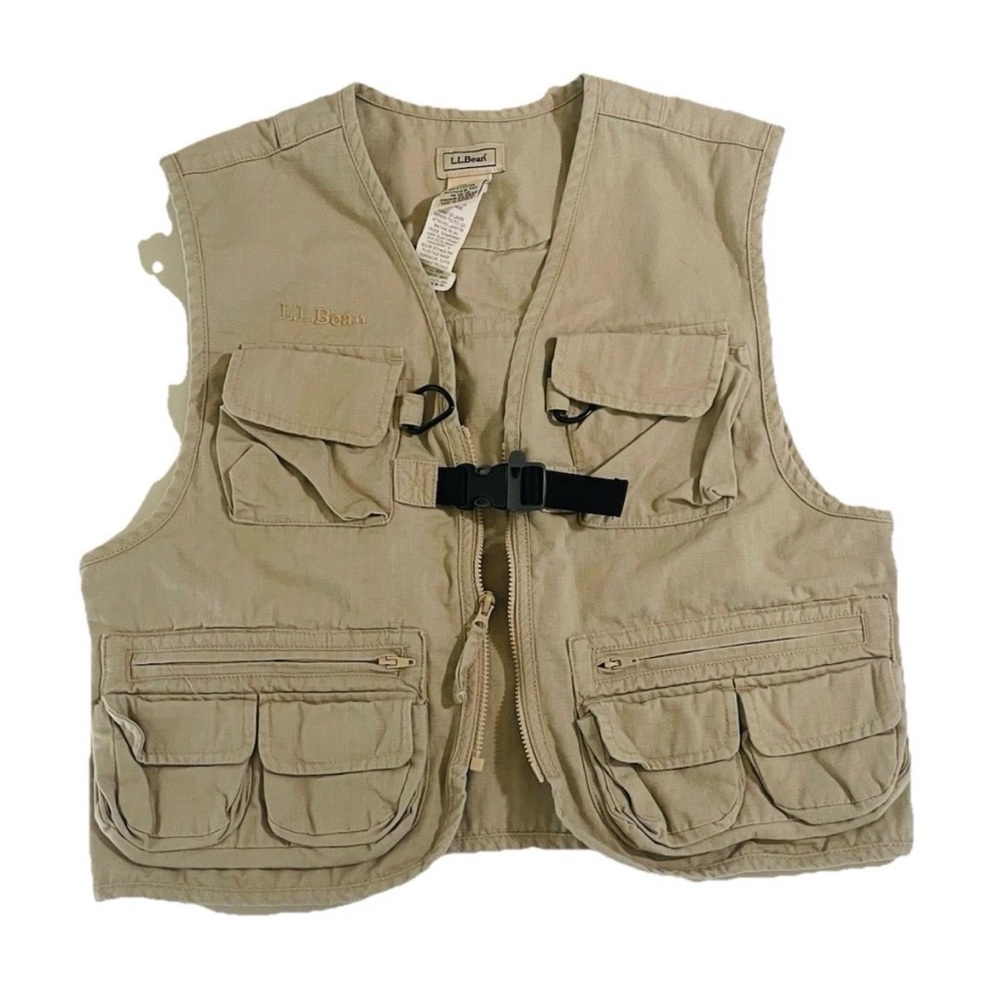 Vintage LL Bean Mens Fishing Vest Photographer Hunting, Size M Medium Origina